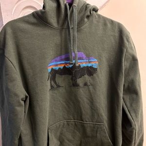 Men’s Patagonia Uprisal dark green hoodie regular fit sweatshirt size medium